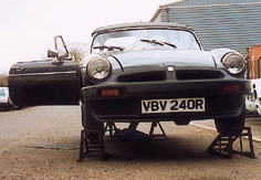 MGB service ramps for oil change