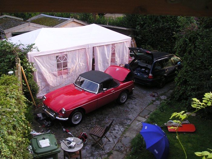MGB V8 ready for the trip