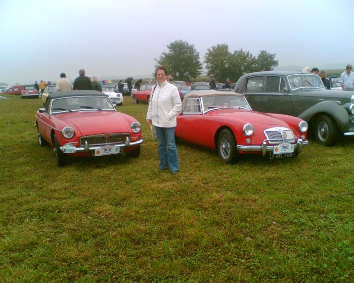 Terry and our MGB V8 at the show