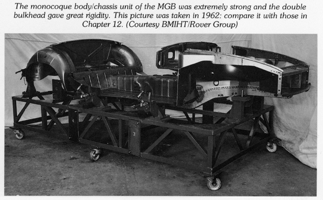MG MGB Body bare monocoque Pressed Steel