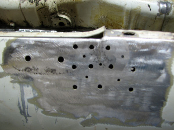 MGB Crack of Doom Repair, stop drill