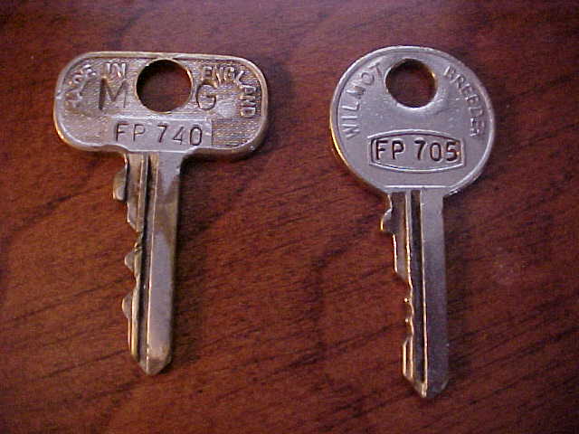 Early MGB FP keys