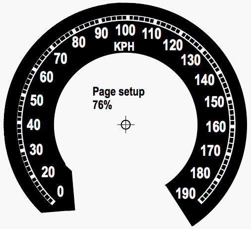 MGB Smiths Speedometer Metric KPH Conversion Overlay