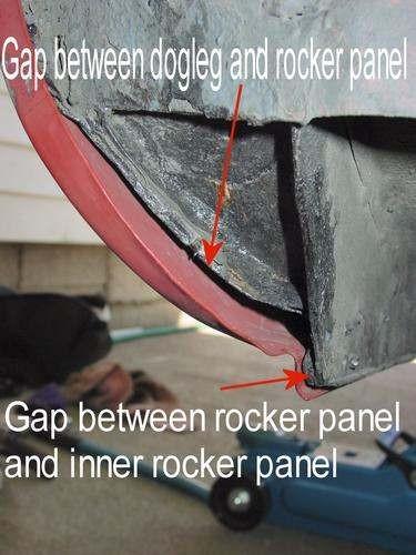 MGB Dogleg Rocker Panel Gap