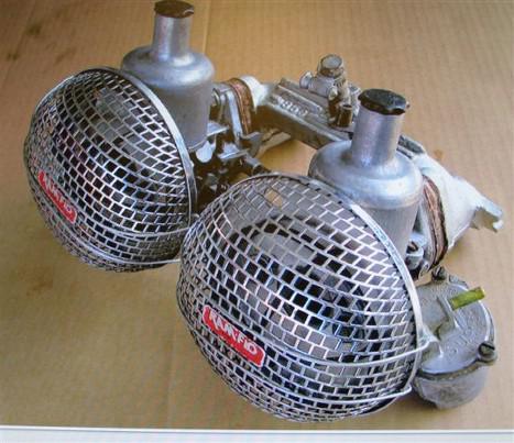 RAMAIR Twin Carb Air Filters With Baseplate MG Midget 1500 SU HS4 45mm Bolt On