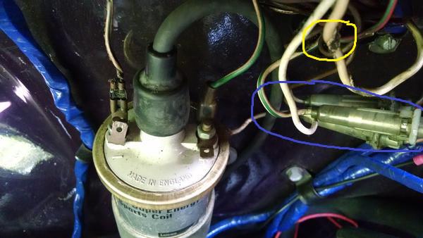 Where do distributor wires go on coil. Help! : MGB & GT ... wire diagram positive ground 